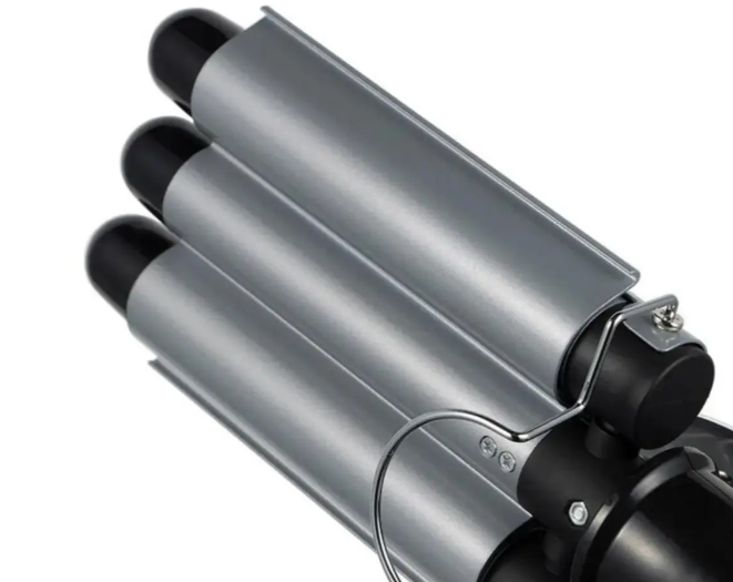 Тройная плойка Domotec MS-481B три волны для создания волн и локонов 3 Barrel Hair Curler 97 Вт Черная - изображение 4