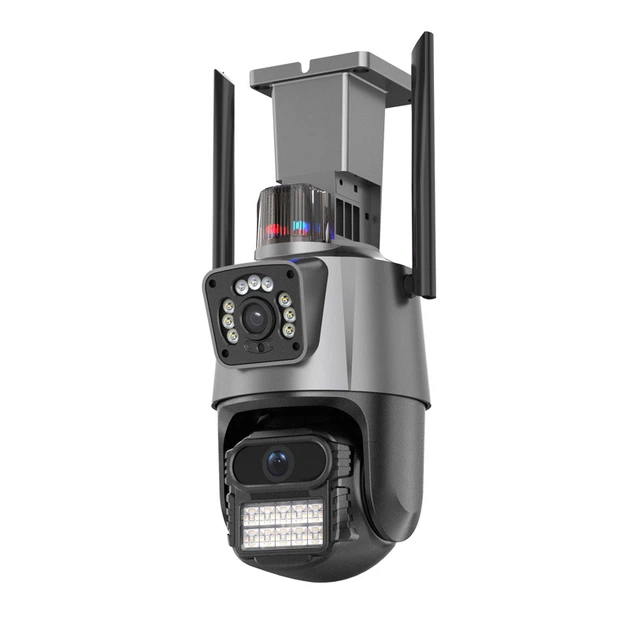 Поворотная уличная 4G камера видеонаблюдения V380-V21 8MP с сиреной и ночным видением 360° обзор - Фото 3 Поворотная уличная 4G камера видеонаблюдения V380-V21 8MP с сиреной и ночным видением 360° обзор - изображение 3