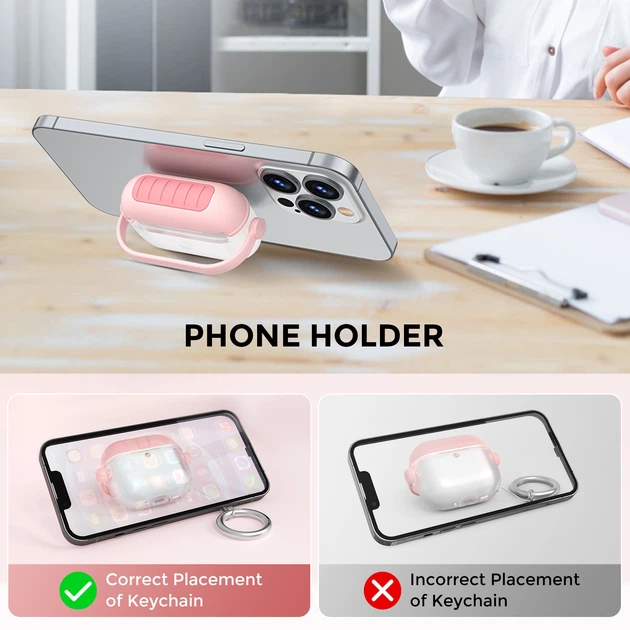 Чохол AhaStyle Stand Silicone Case для Airpods Pro 3 Pink (CP-WG174-PRO3-PK) - Фото 2 Чохол AhaStyle Stand Silicone Case для Airpods Pro 3 Pink (CP-WG174-PRO3-PK) - изображение 2
