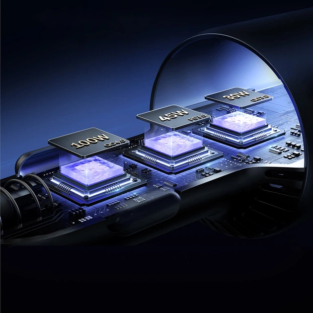 Автомобільний зарядний пристрій JOYROOM JR-CCN07 145W 2xUSB-C USB-A + 100W USB-C Cable Dark Gray (6956116764968) - зображення 7