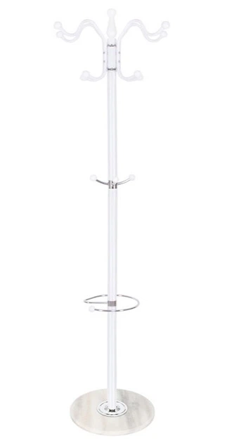 Wieszak na ubrania SPRINGOS HA2033 stojący 12 haczyków metal 175 cm Biały (5907719412900) - obraz 6