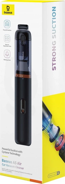 Odkurzacz samochodowy Baseus A5 Air 12000 Pa 90 W Czarny (C30459500111-02) - obraz 2