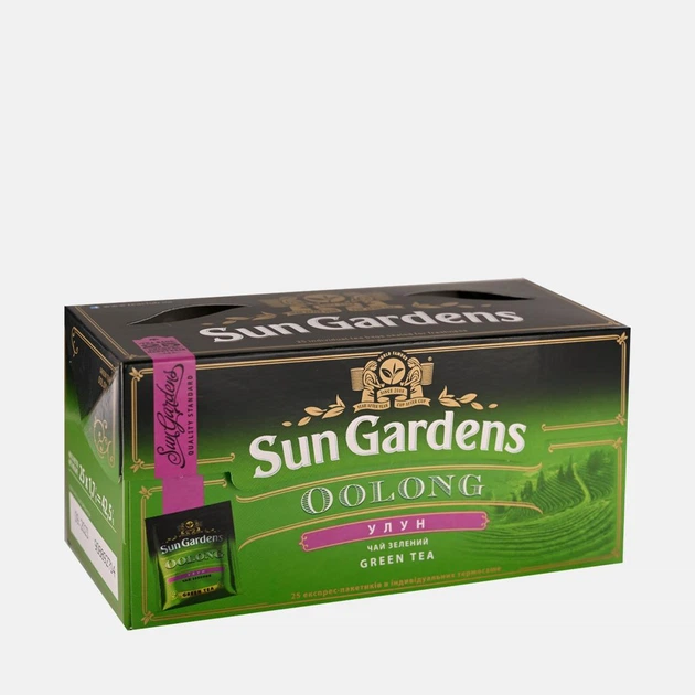 Чай зелений Sun Gardens Oolong в експрес-пакетах 42.5г(25*1,7г) GS113 - Фото 1 Чай зелений Sun Gardens Oolong в експрес-пакетах 42.5г(25*1,7г) GS113 - изображение 1