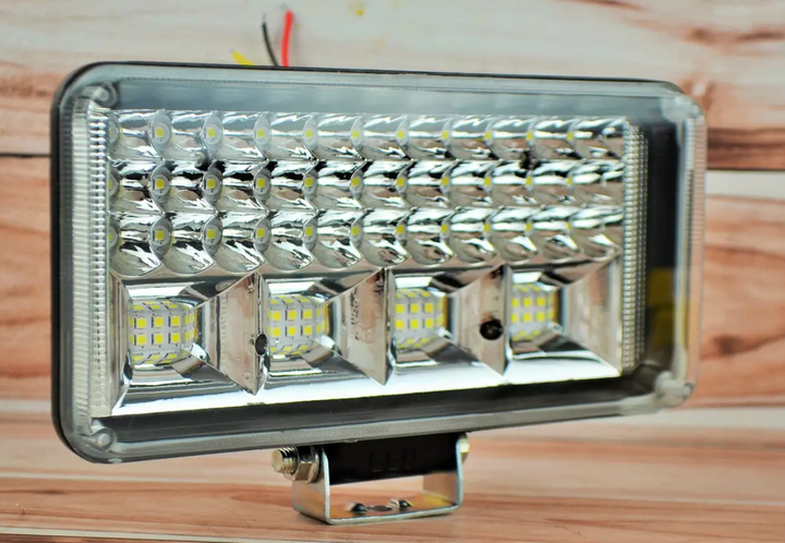 LED фара прямокутна (2шт) 171W 6000K ближній + дальній 12-24V (22.5x11x5СМ) фари на трактор МТЗ - зображення 4