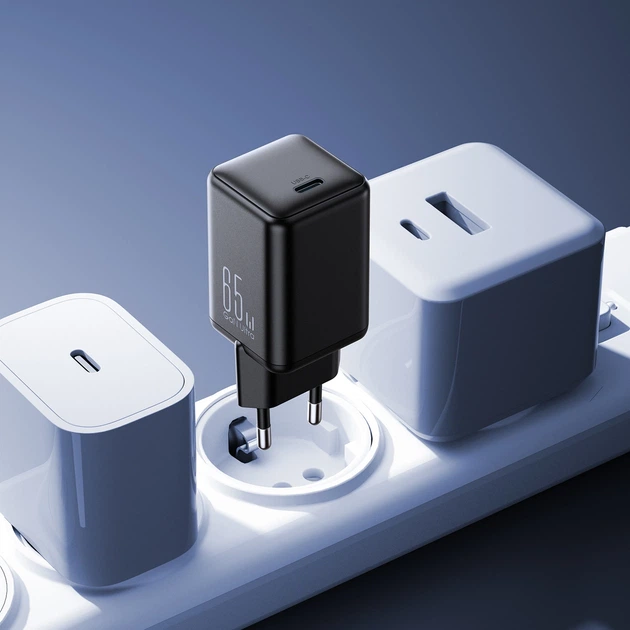Ładowarka sieciowa JOYROOM JR-TCG18 65W 1 x USB-C EU Black (6956116766559) - obraz 4