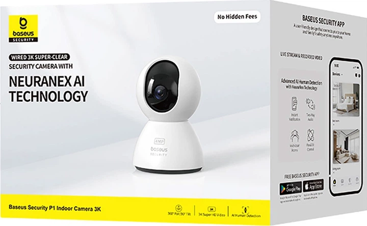 Kamera IP Baseus Security P1 3K EU Version White (6932172662479) - obraz 2