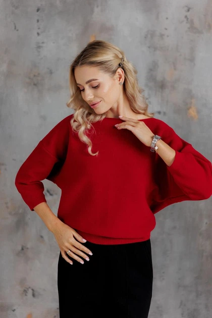 Джемпер Селеста ART KNIT червоний, L-XL 043018 - Фото 4 Джемпер Селеста ART KNIT червоний, L-XL 043018 - зображення 4