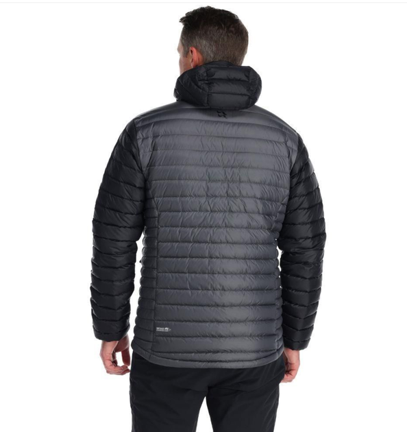 Куртка мужская зимняя Rab Microlight Alpine Jacket, Black/Graphene, XS (RB QDB-12-BGP-XSM) - изображение 3