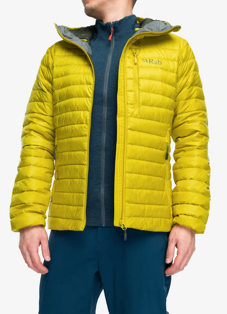 Куртка мужская зимняя Rab Microlight Alpine Jacket, Dark Pollen, S (RB QDB-12-DPL-SML) - Фото 3 Куртка мужская зимняя Rab Microlight Alpine Jacket, Dark Pollen, S (RB QDB-12-DPL-SML) - изображение 3