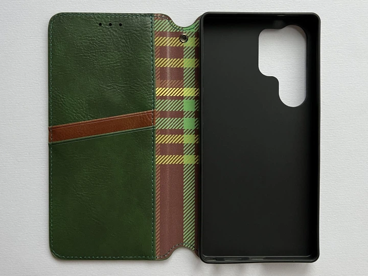 Захисний чохол-книжка WAVE Cubic Rubic Case Green для Samsung Galaxy S25 Ultra зелений, з матової штучної шкіри зі слотами для карт, магнітна застібка - Фото 5 Захисний чохол-книжка WAVE Cubic Rubic Case Green для Samsung Galaxy S25 Ultra зелений, з матової штучної шкіри зі слотами для карт, магнітна застібка - зображення 5
