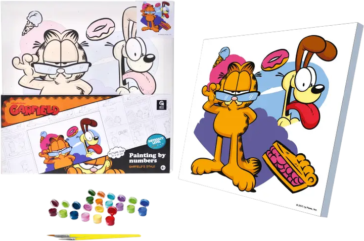 Malowanie po numerach qbee Garfield elegant 30x30 cm (4823104382201) - Zdjęcie 2 Malowanie po numerach qbee Garfield elegant 30x30 cm (4823104382201) - obraz 2