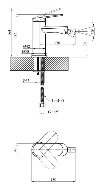 Смеситель для биде Kroner Element 211210-0101 - изображение 10