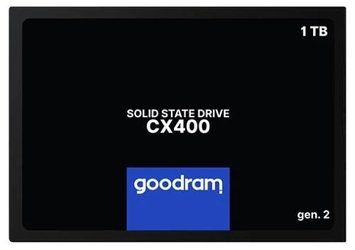 Твердотельный накопитель SSD 1Tb, CX400 (Gen.2), SATA3, 2.5", TLC 3D, 550/500 МБ/с Goodram 000332279 - Фото 1 Твердотельный накопитель SSD 1Tb, CX400 (Gen.2), SATA3, 2.5", TLC 3D, 550/500 МБ/с Goodram 000332279 - изображение 1