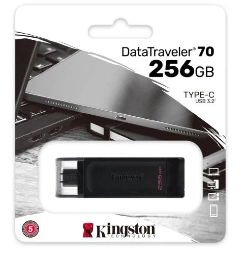 Флеш накопитель USB 256Gb DataTraveler 70, Black Kingston (2000003334322) - Фото 3 Флеш накопитель USB 256Gb DataTraveler 70, Black Kingston (2000003334322) - изображение 3