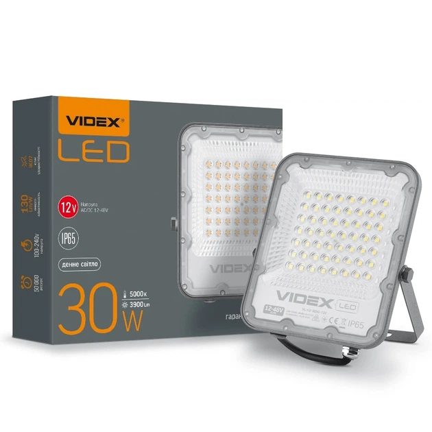 LED прожектор VIDEX PREMIUM 30W 5000K 12-48V - изображение 3