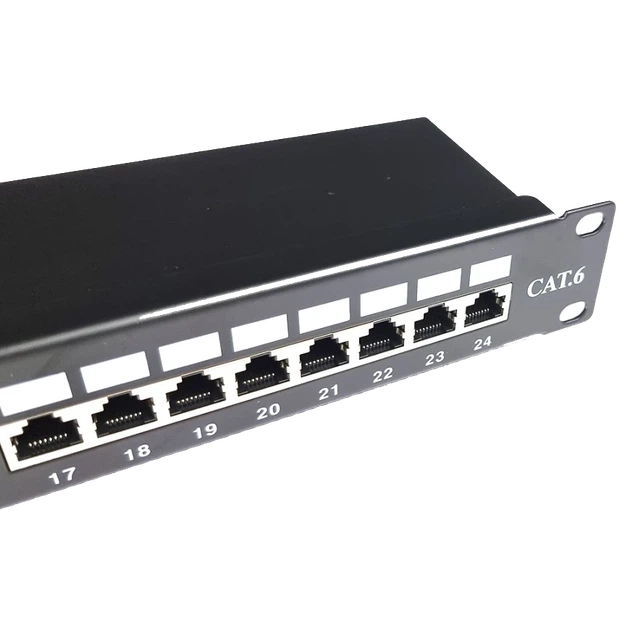 STP патч-панель EServer 24 порта 1U 19" модульная (без модулей) - изображение 3