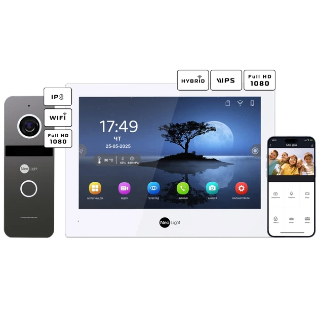 Комплект видеодомофона Neolight ALPHA Hybrid + SOLO IPW Graphite с уголком, PoE адаптер для вызовной панели - Фото 1 Комплект видеодомофона Neolight ALPHA Hybrid + SOLO IPW Graphite с уголком, PoE адаптер для вызовной панели - изображение 1