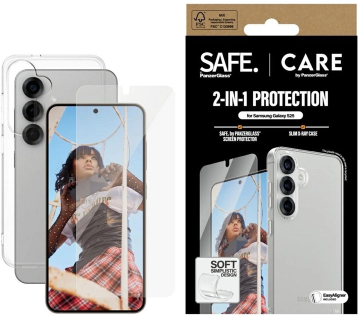 Etui Panzer Glass CARE Fashion 2-in-1 do Samsung Galaxy S25 Transparent (5715685016110) - obraz 2