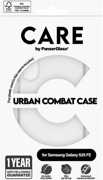 Etui PanzerGlass CARE Flagship Urban Combat do Samsung Galaxy S25 FE Transparent (5715685031618) - obraz 4