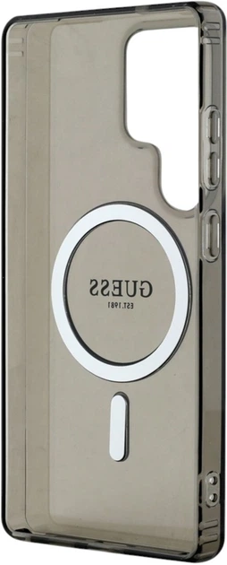 Панель Guess Glitter Circle Classic Logo MagSafe для Samsung Galaxy S25 Ultra Black (3666339449766) - зображення 7