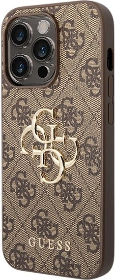 Etui plecki Guess 4G Big Metal Logo do Apple iPhone 15 Pro Max Brown (GUHCP15X4GMGBR) - obraz 3