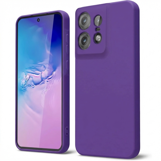 Чехол Fiji Full Soft Premium для Motorola Edge 50 Pro противоударный бампер с микрофиброй Dark Purple - Фото 1 Чехол Fiji Full Soft Premium для Motorola Edge 50 Pro противоударный бампер с микрофиброй Dark Purple - изображение 1