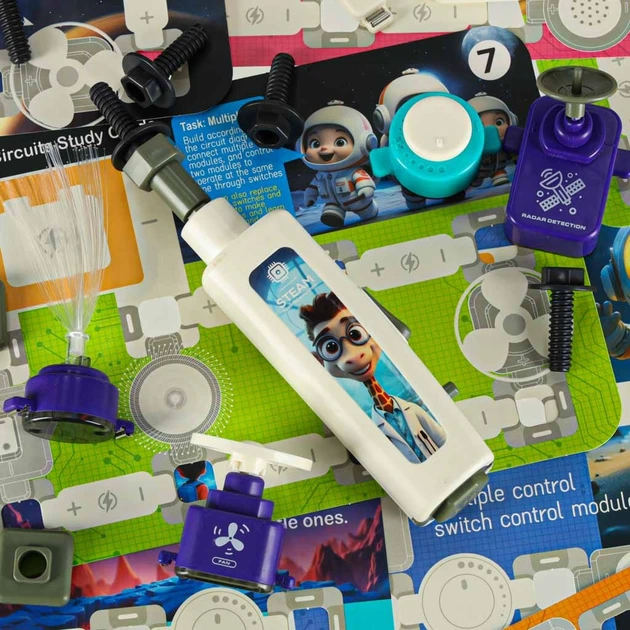 Навчальний набір KIK Маленький електрик 45 елементів + 12 карток KX2916 (5903039769380) - зображення 19