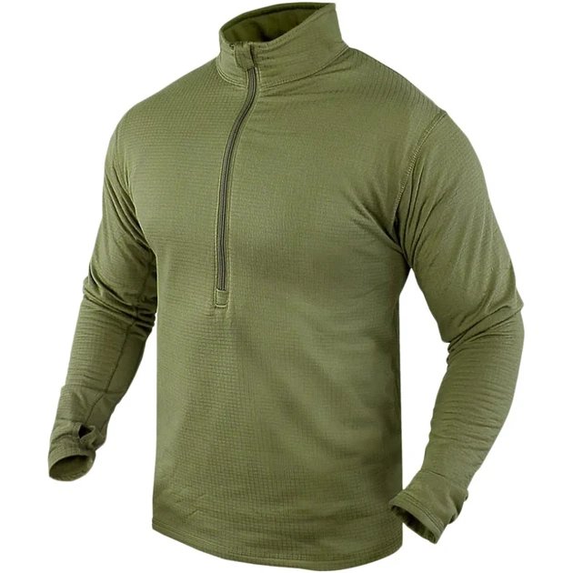 Термокофта Condor-Clothing Base II Zip Pullover XXL Olive drab - Фото 1 Термокофта Condor-Clothing Base II Zip Pullover XXL Olive drab - зображення 1