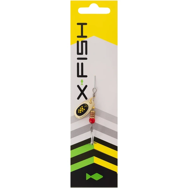 Блесна X-Fish Spike №1 2.5g Gold black lime - изображение 2