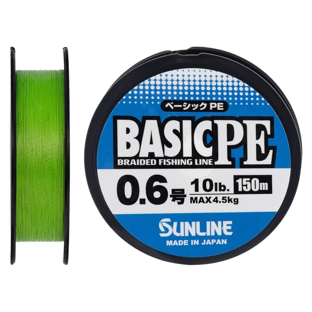 Шнур Sunline Basic PE 150m (Light Green) #0.6/0.132mm 10lb/4.5kg - Фото 1 Шнур Sunline Basic PE 150m (Light Green) #0.6/0.132mm 10lb/4.5kg - изображение 1