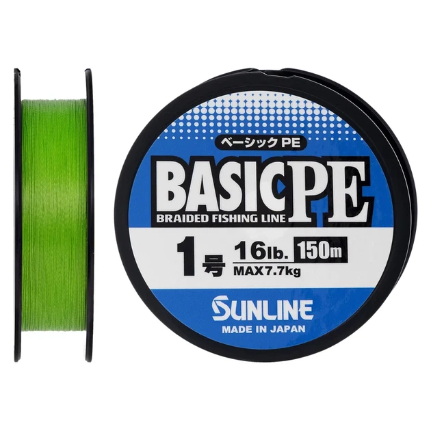 Шнур Sunline Basic PE 150m (Light Green) #1.0/0.171mm 16lb/7.7kg - Фото 1 Шнур Sunline Basic PE 150m (Light Green) #1.0/0.171mm 16lb/7.7kg - изображение 1