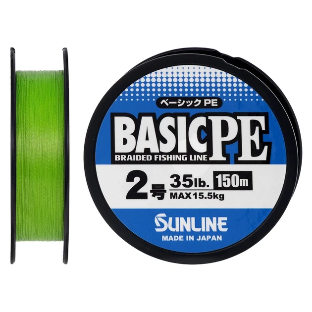 Шнур Sunline Basic PE 150m (Light Green) #2.0/0.242mm 35lb/15.5kg - Фото 1 Шнур Sunline Basic PE 150m (Light Green) #2.0/0.242mm 35lb/15.5kg - изображение 1