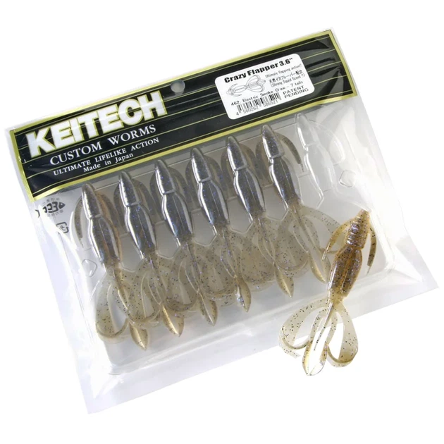 Силикон Keitech Crazy Flapper 2.4" PAL#06 Violet Lime Berry (10 шт/уп) - изображение 2