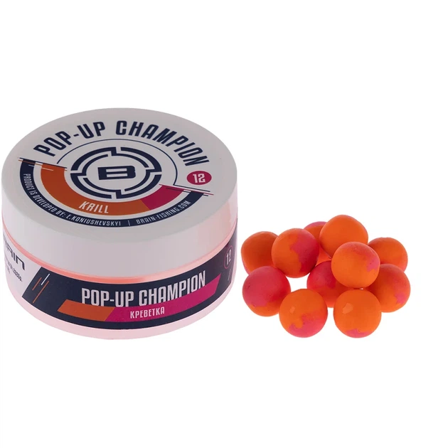 Бойли Brain Champion Pop-Up Krill (креветка) 06mm 34g - Фото 1 Бойли Brain Champion Pop-Up Krill (креветка) 06mm 34g - зображення 1