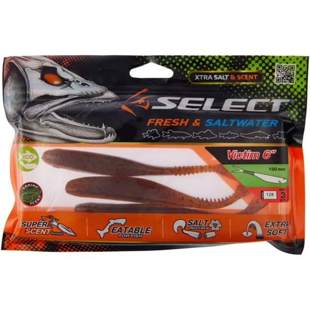Силікон Select Victim V-Tail 6" #128 (3 шт/уп) - зображення 2