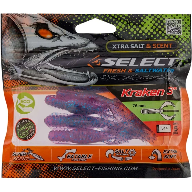 Силикон Select Kraken 3" #314 (5 шт/уп) - Фото 2 Силикон Select Kraken 3" #314 (5 шт/уп) - изображение 2