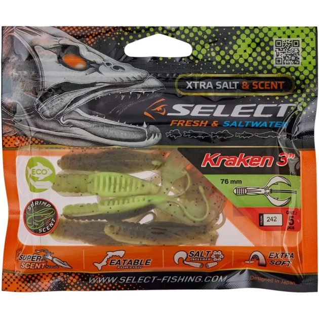 Силикон Select Kraken 3" #242 (5 шт/уп) - Фото 2 Силикон Select Kraken 3" #242 (5 шт/уп) - изображение 2