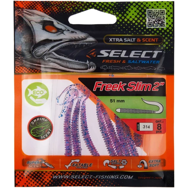 Силикон Select Freek Slim 2" #314 (8 шт/уп) - Фото 2 Силикон Select Freek Slim 2" #314 (8 шт/уп) - изображение 2