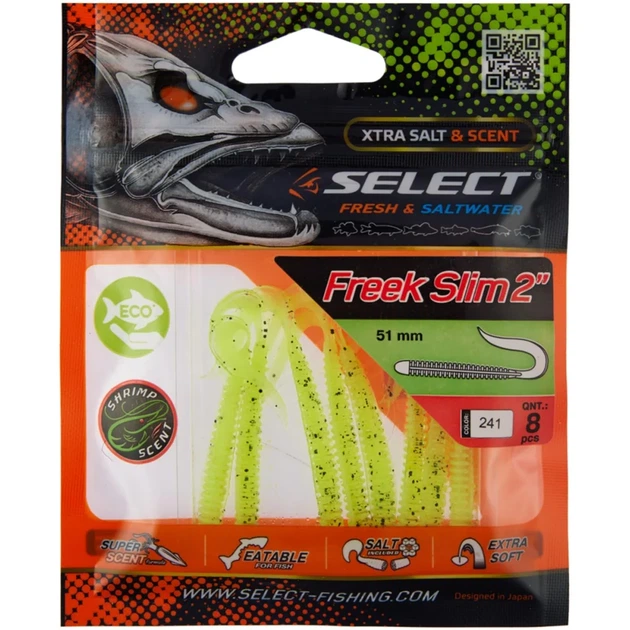 Силикон Select Freek Slim 2" #241 (8 шт/уп) - Фото 2 Силикон Select Freek Slim 2" #241 (8 шт/уп) - изображение 2