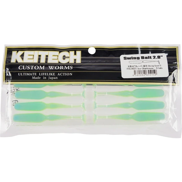 Силикон Keitech Swing Bait 2.8" PAL#03 Ice Chartreuse (8 шт/уп) - изображение 2