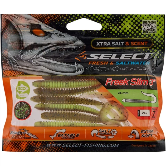 Силикон Select Freek Slim 3" #242 (7 шт/уп) - Фото 2 Силикон Select Freek Slim 3" #242 (7 шт/уп) - изображение 2