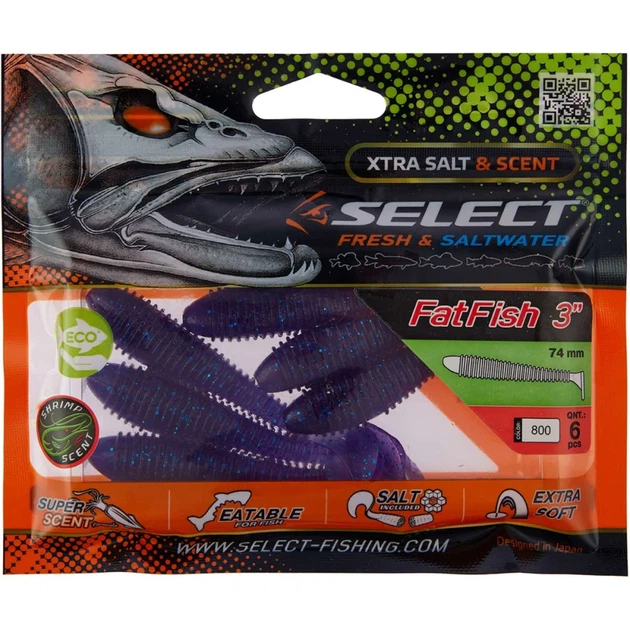 Силикон Select FatFish 3" #800 (6 шт/уп) - изображение 2