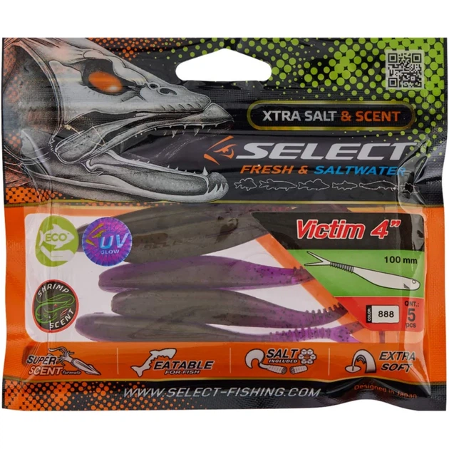 Силикон Select Victim V-Tail 4" #888 (5 шт/уп) - изображение 2