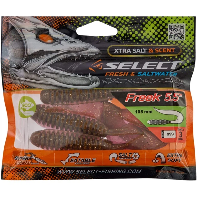 Силикон Select Freek 5.5" #999 (3 шт/уп) - Фото 2 Силикон Select Freek 5.5" #999 (3 шт/уп) - изображение 2