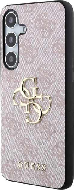Панель Guess 4G Big Metal Logo для Samsung Galaxy S24 Pink (GUHCS24S4GMGPI) - зображення 3