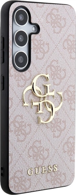 Панель Guess 4G Big Metal Logo для Samsung Galaxy S24 Pink (GUHCS24S4GMGPI) - зображення 4