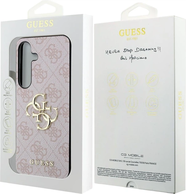 Панель Guess 4G Big Metal Logo для Samsung Galaxy S24 Pink (GUHCS24S4GMGPI) - зображення 8