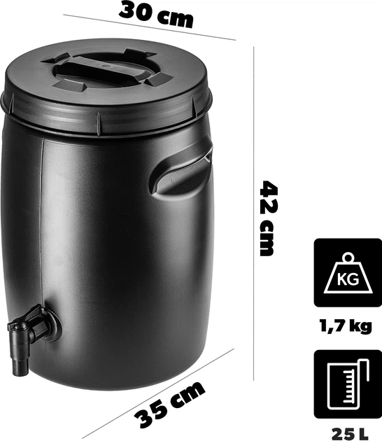 Садовий резервуар для добрив Kadax Pange 25 л Чорний (K10262) - зображення 2