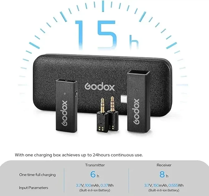 Беспроводной микрофон Godox MoveLink Mini LT Kit 1 для iPhone и iPad петличка Lightning - изображение 8