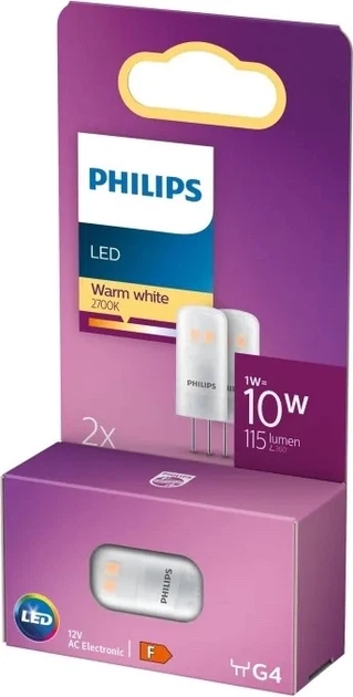 Żarówka LED Philips Capsule 2X 1 W G4 115 lm Warm white 76787700 (8718699767877) - obraz 2